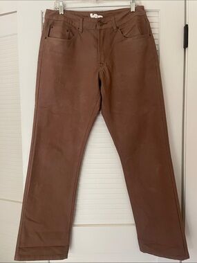 Men's Bulletprufe Straight-Leg Denim Jeans in brown.